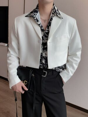 White Short Suit Blazer Jacket IM – MONSTA X (7)