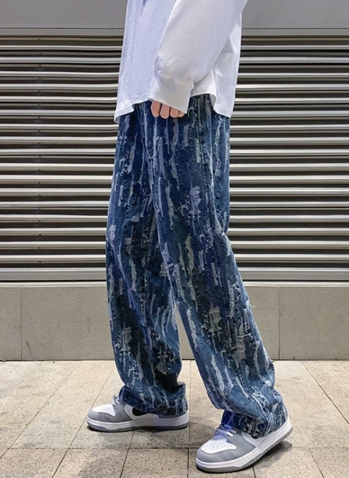Blue Ripped Pattern Jeans | Kim Lip – Loona