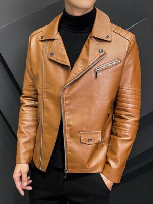 Brown Faux Leather Jacket Jiu – Dreamcatcher Brown (3)