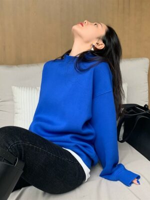 Dark Blue Oversized Sweatshirt Gahyeon – Dreamcatcher (4)
