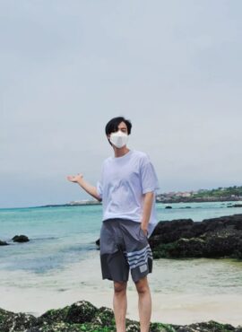 Grey Board Shorts | Jin – BTS