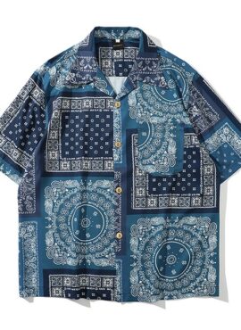 Blue Boho Bandana Pattern Shirt | Jun - Hometown Cha-Cha-Cha