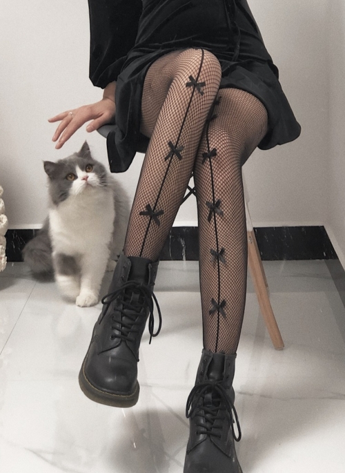 Black Tiny Bow Stockings | Nayeon – Twice
