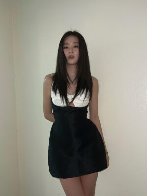 Black Sleeveless Bow Front Dress | Seulgi – Red Velvet