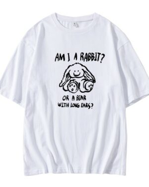 White "Am I A Rabbit?" T-Shirt | Jeonghan - Seventeen