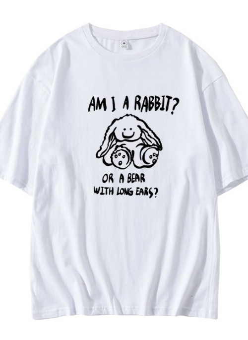 White “Am I A Rabbit?” T-Shirt | Jeonghan – Seventeen