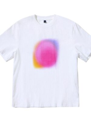 White Gradient Circle Print T-Shirt Jungkook – BTS (4)