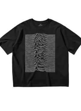 Black Frequency Waves Print T-Shirt | Wooyoung - ATEEZ
