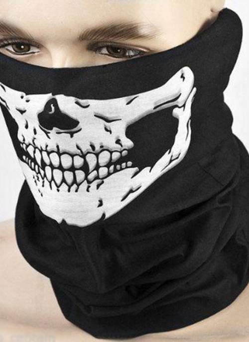 Black Skull Face Scarf | Minnie – (G)I-DLE