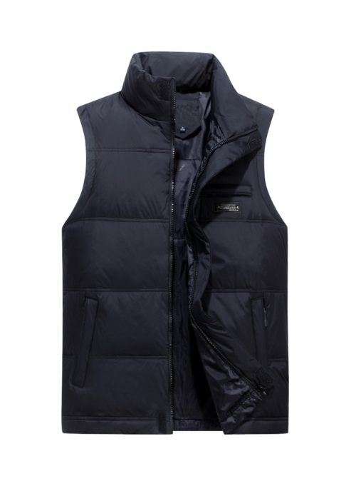 Black Sleeveless Puffer Jacket | Hongjoong - ATEEZ