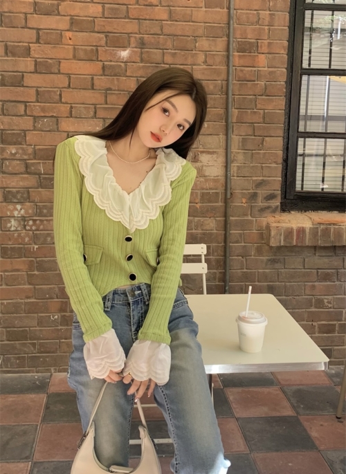 Green Lace Collar Cardigan | Taeyeon – Girls Generation