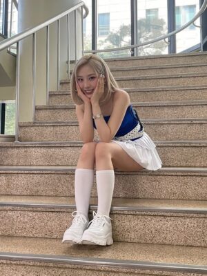 White Layered Mini Skirt | Haseul – Loona
