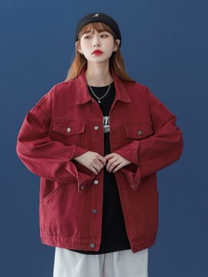 J-Hope – BTS Red Pocketed Denim Jacket (11)