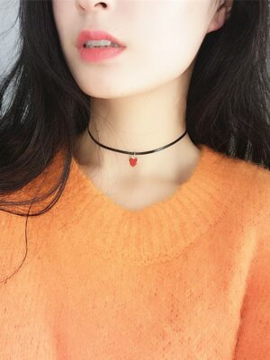 Red Heart Choker Necklace Yoohyeon – Dreamcatcher (5)