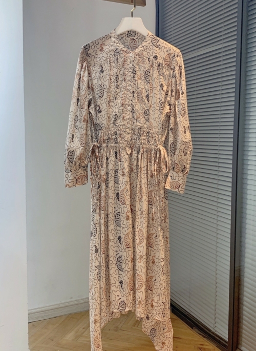 Beige Vintage Pattern Dress | Yoon Hye Jin – Hometown Cha-Cha-Cha