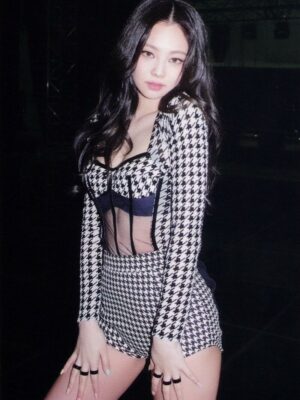 Black And White Houndstooth Swimsuit | Jennie – BlackPink