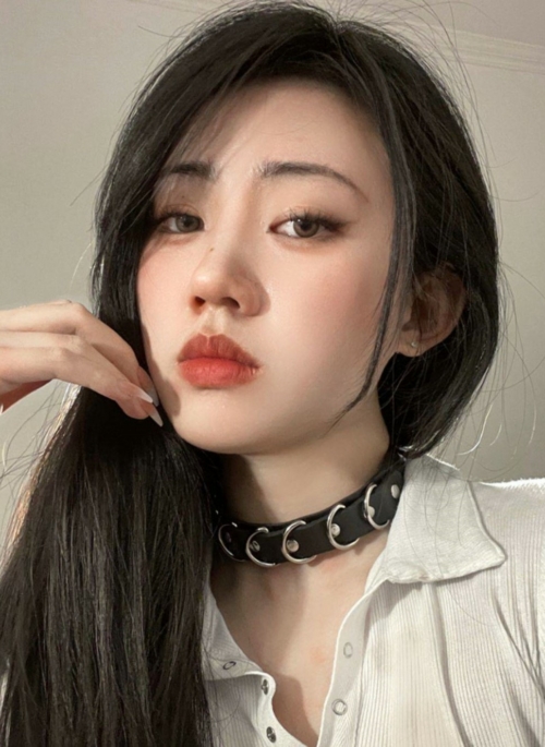 Black Grunge Choker Necklace With Loops | Jinsoul – Loona