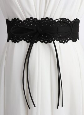 Black Lace Pattern Belt | Jennie - BlackPink