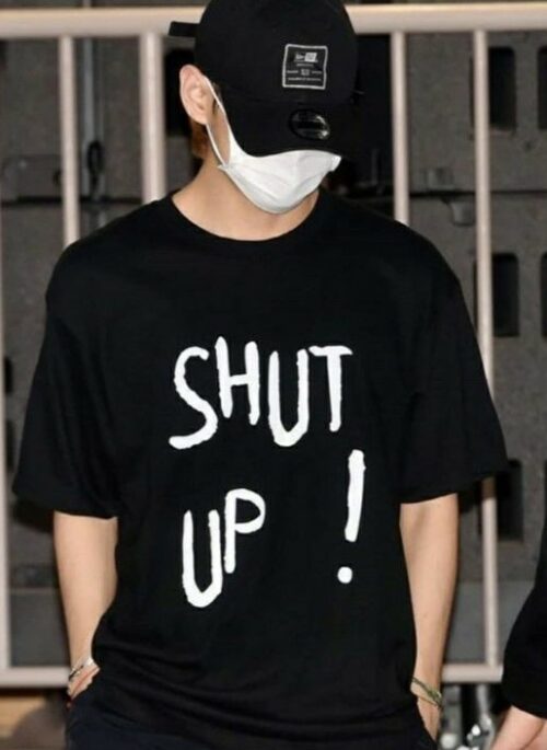 Black “Shut Up” T-Shirt | Taehyung – BTS
