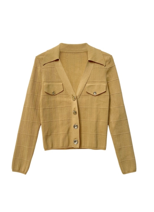 Brown Collared Button-Down Cardigan | Sooyoung – Girls Generation