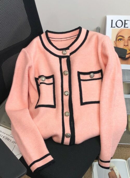Candy Pink Knitted Cardigan | Jennie - BlackPink