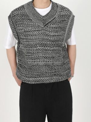 Grey Ethnic Pattern Vest Eunwoo – Astro (7)