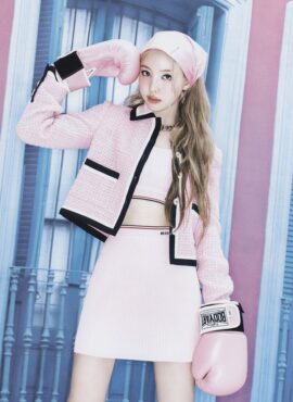 Pink Collared Tweed Jacket | Nayeon - Twice