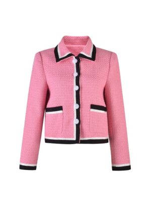 Nayeon – Twice Pink Collared Tweed Jacket (18)