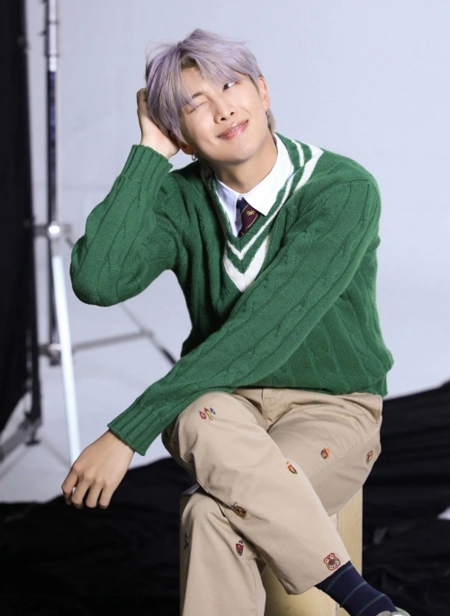 Green Twist Knitted Sweater | RM – BTS
