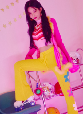 Pink Heart  Knit Vest | Soyeon - (G)IDLE
