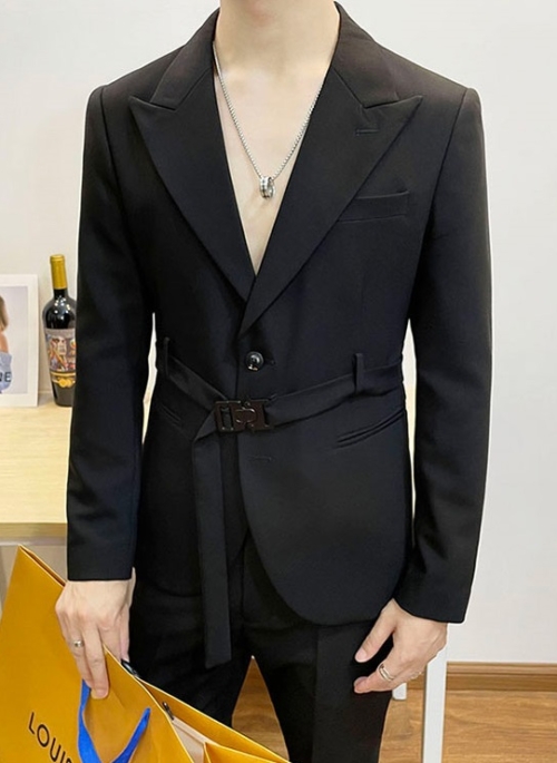 Black Belted Suit Jacket | Sunghoon - Enhypen