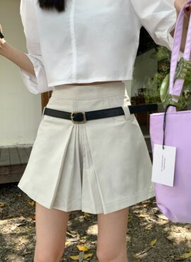 White Center Pleats Skirt | Dahyun - Twice