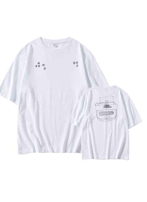 White Typewriter T-Shirt | Haechan - NCT