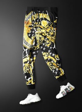 Yellow Jogger Pants With Fancy Pattern | Chung Ha