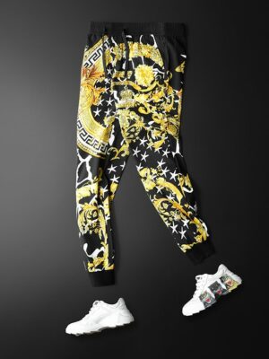 Yellow Jogger Pants With Fancy Pattern Chung Ha (7)