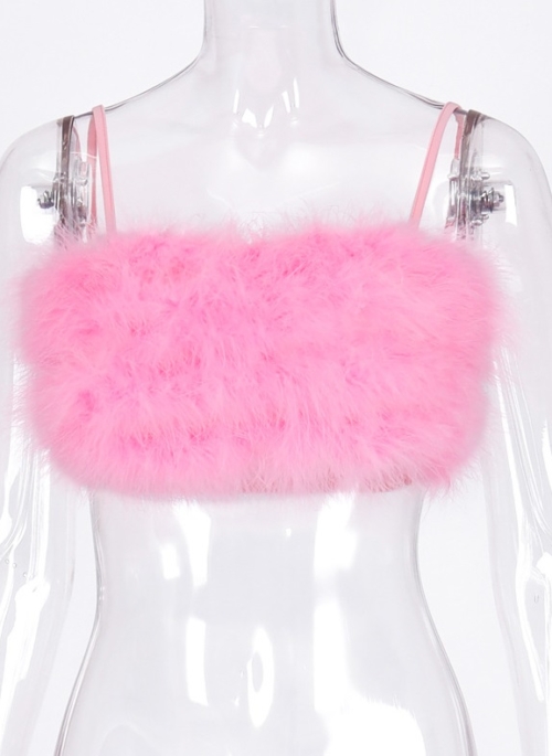 Pink Plush Cropped Top | Yeojin - Loona