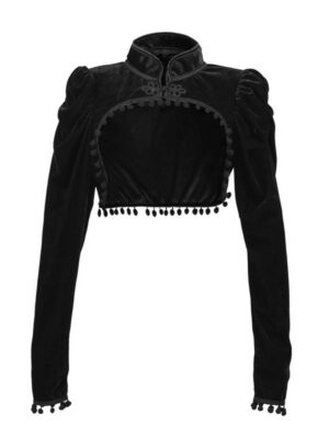 Black Fringed Bolero Jacket Jiu – Dreamcatcher (4)
