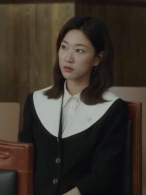 Black Wide Shawl Collar Suit Blazer Jacket | Choi Su Yeon – Extraordinary Attorney Woo