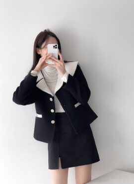 Black Tweed Middy Jacket | Choi Su Yeon - Extraordinary Attorney Woo