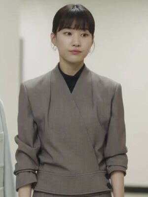 Grey Wrap Suit Top | Choi Su Yeon – Extraordinary Attorney Woo