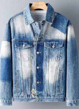 Blue Patchwork Denim Jacket | Mark - NCT