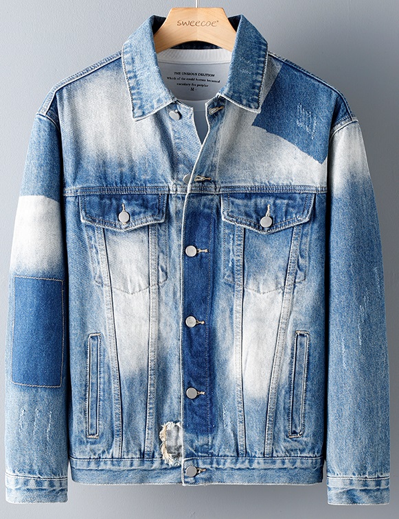 Blue Patchwork Denim Jacket | Mark - NCT XL