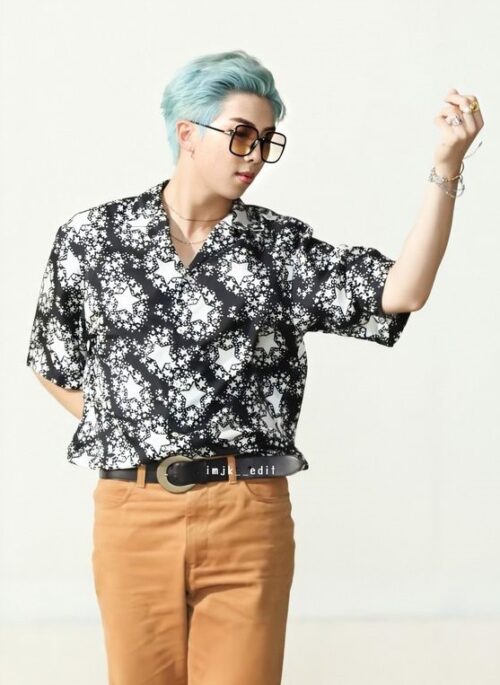 Black Star Patterned Shirt | RM – BTS