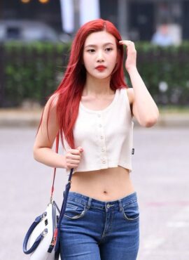 White Sleeveless Cropped Top | Joy - Red Velvet