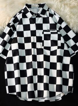 Black And White Checkerboard Shirt | Winwin - NCT