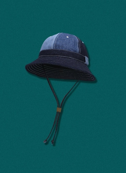 Blue Denim Patchwork Bucket Hat | Kai – EXO
