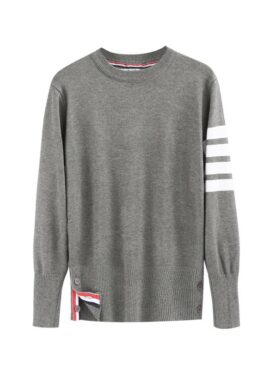 Grey Sweatshirt With Stripe Detail | Jin - BTS