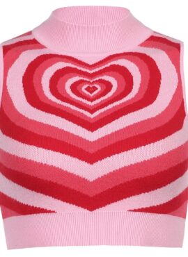 Pink Heart  Knit Vest | Soyeon - (G)IDLE