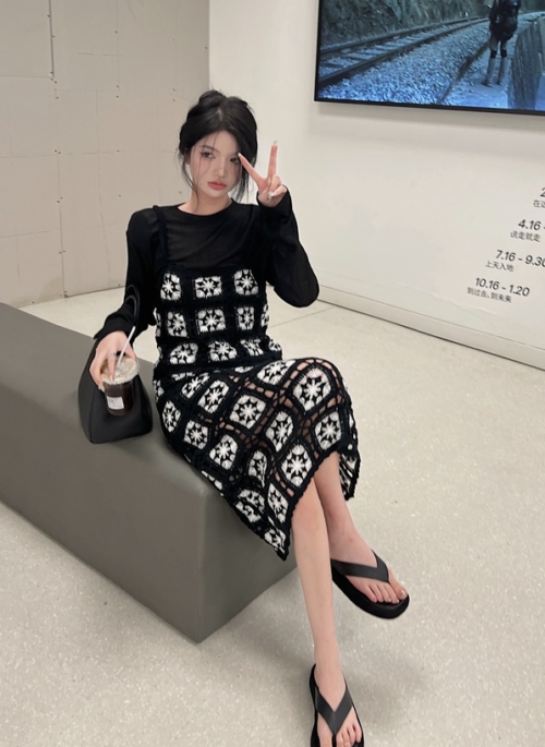 Black Crochet Dress | Shuhua – (G)I-DLE