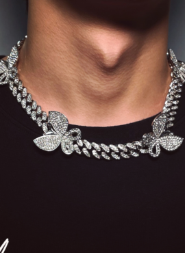 Silver Butterfly Chain Short Necklace | Gahyeon - Dreamcatcher